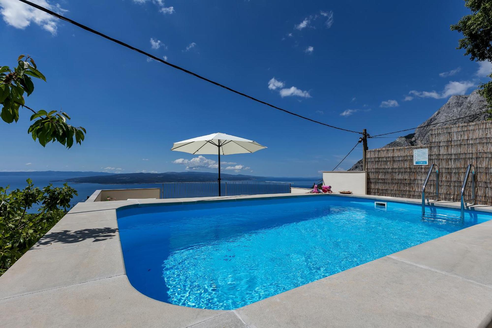 Holiday Home Marta With Heated Pool,Grill,Sea View Bast Kültér fotó