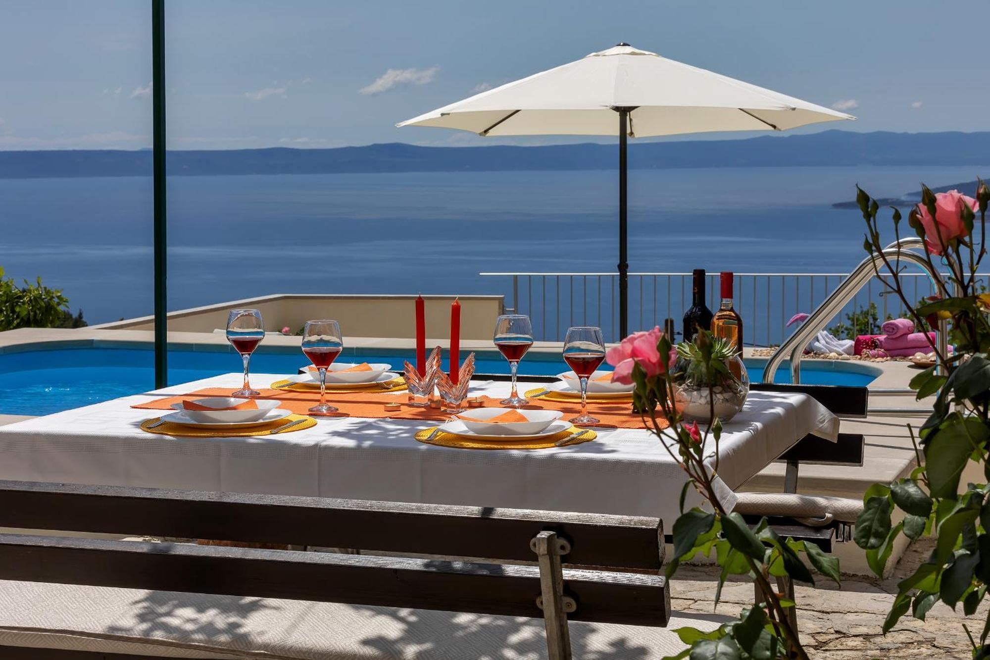 Holiday Home Marta With Heated Pool,Grill,Sea View Bast Kültér fotó