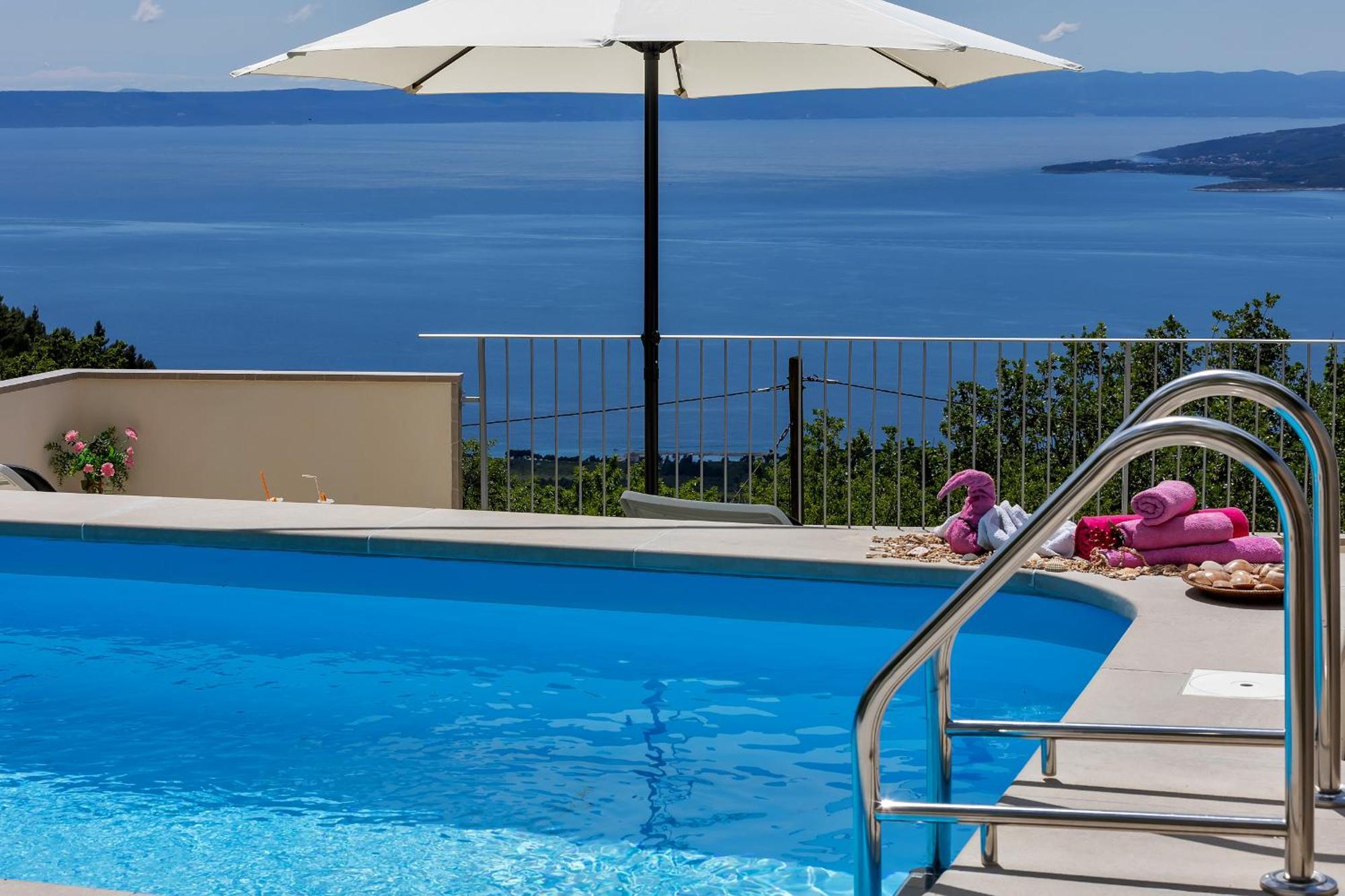 Holiday Home Marta With Heated Pool,Grill,Sea View Bast Kültér fotó