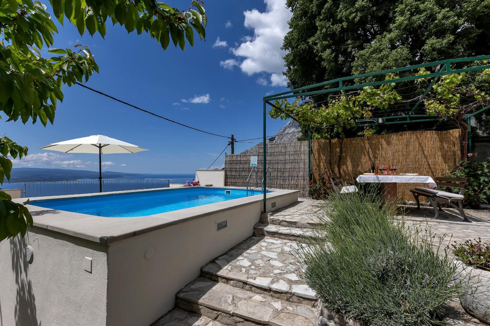 Holiday Home Marta With Heated Pool,Grill,Sea View Bast Kültér fotó