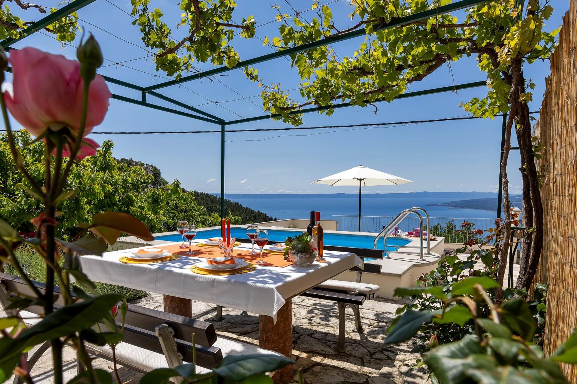Holiday Home Marta With Heated Pool,Grill,Sea View Bast Kültér fotó